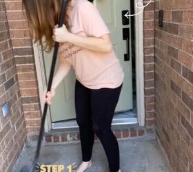 She sweeps her front porch for this budget, 1-hour transformation