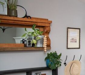 antique hutch mirror repurposed shelf cozy living