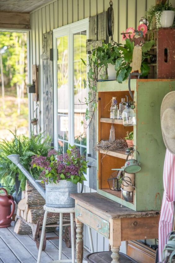 vintage potting bench diy outdoor extravaganza