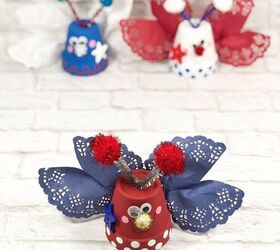 patriotic clay pot love bugs with dollar tree supplies