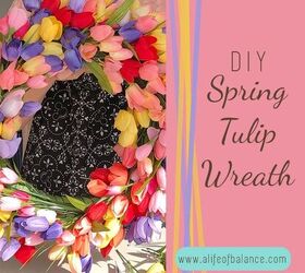 diy spring tulip wreath for a great first impression