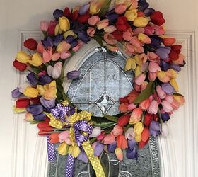 diy spring tulip wreath for a great first impression