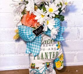 make your oven mitt into a beautiful floral bouquet