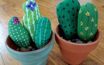 Rocas pintadas para cactus DIY