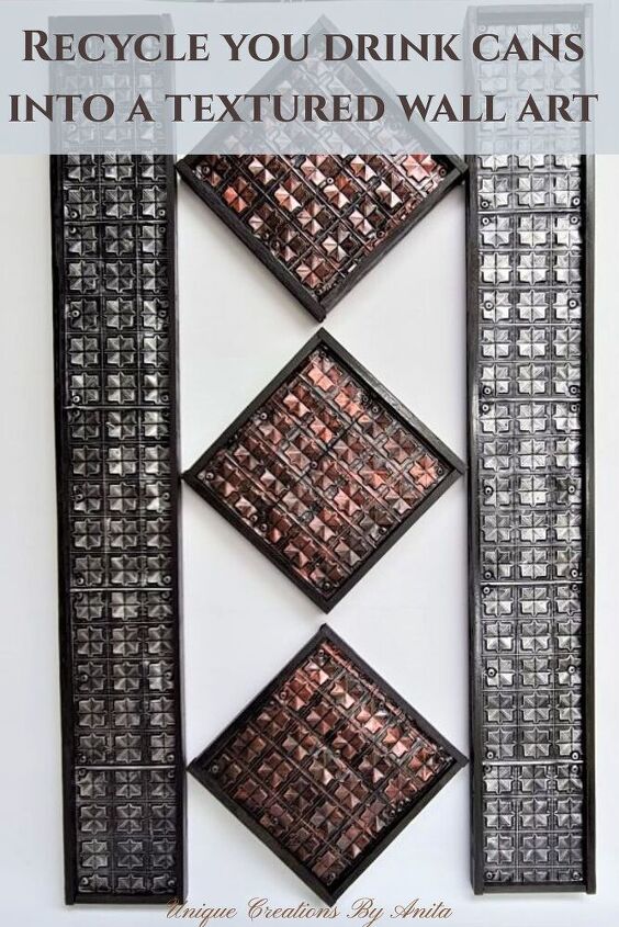 how to recycle aluminium cans into a wall hanging