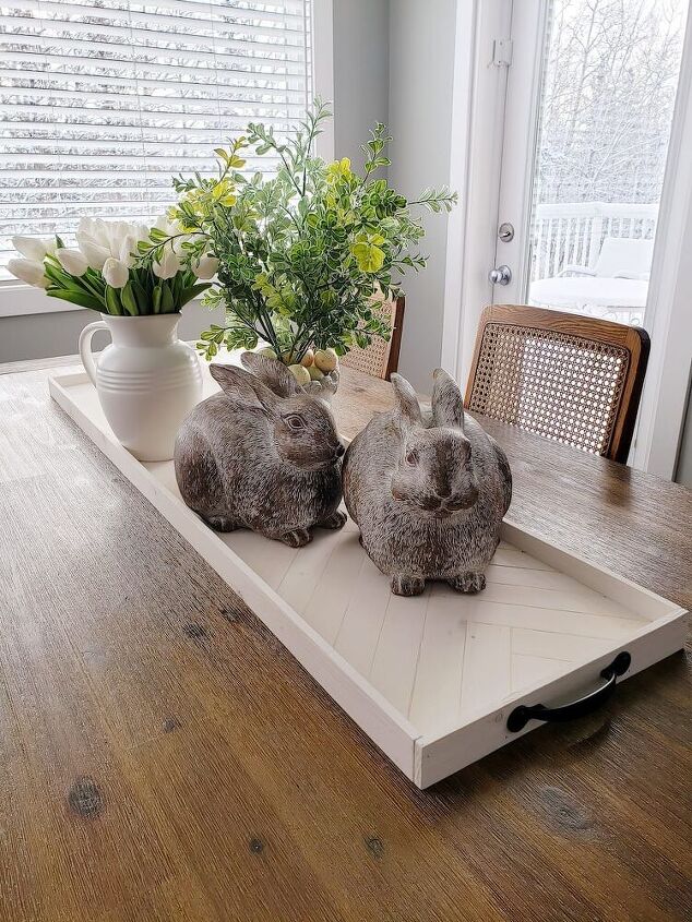 how to build a wooden tray centrepiece for a dining room table