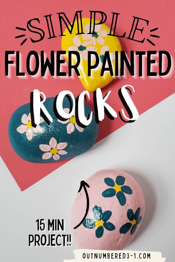 simple flower painted rocks easy diy
