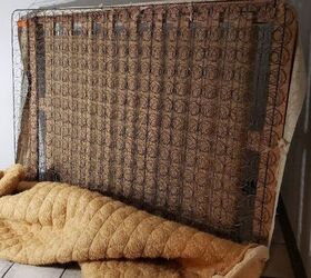She tears apart an old mattress and takes the bedsprings outside for THIS