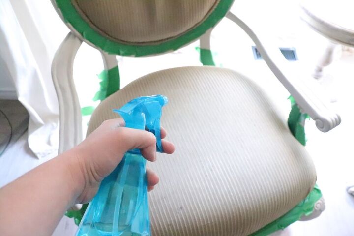painting fabric chairs with country chic paint