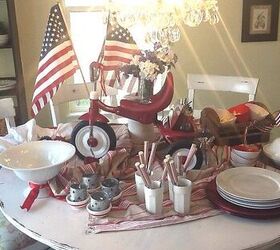 4th of July Red Tricycle Centerpiece!