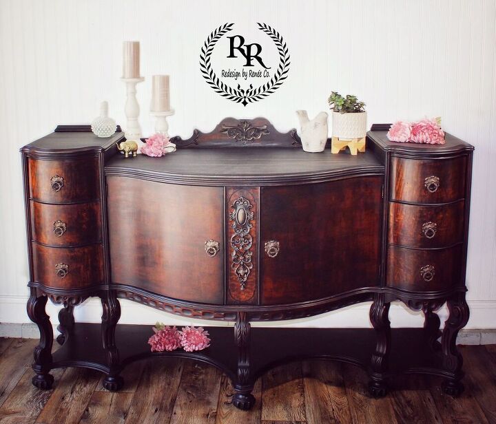 beautiful buffet redesign with woodubend paint couture and posh chalk