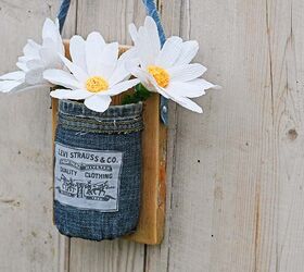 s 18 must try decor ideas that cost less than 20 to diy, A pretty denim flower vase