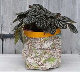 s 18 must try decor ideas that cost less than 20 to diy, A fun roadmap planter cover