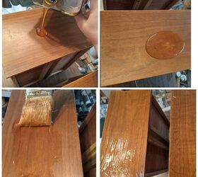 giving a curb find a new look mcm desk makeover wood and paint