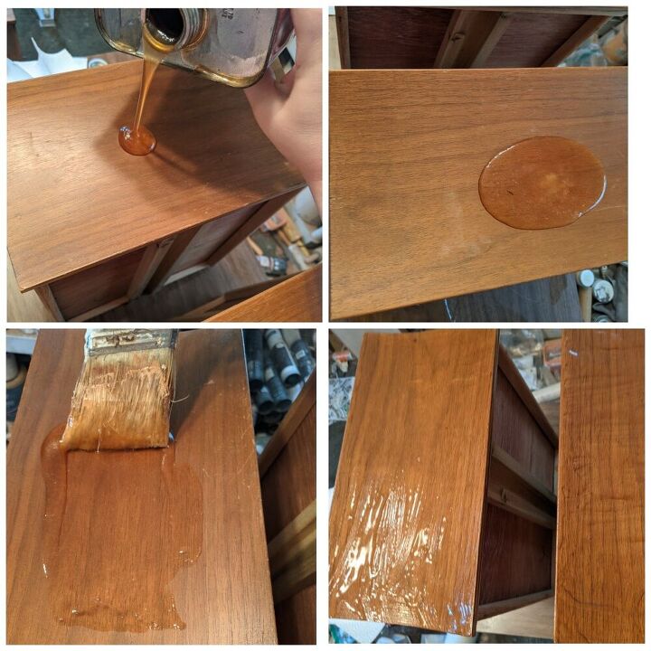 giving a curb find a new look mcm desk makeover wood and paint