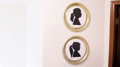 Silhouette wall hanging