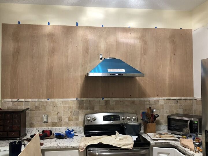 no to kitchen cabinets, New range hood