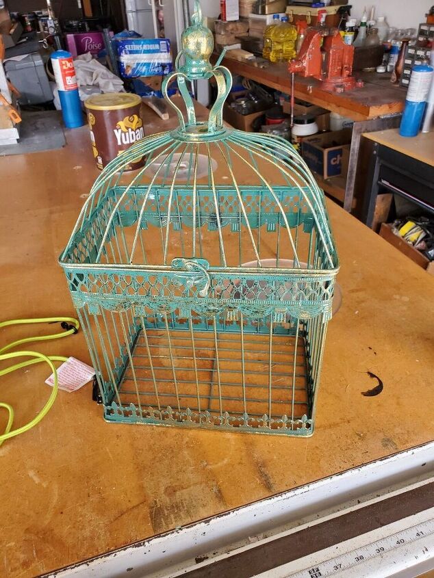 diy whimsical bird cage hanging lamp