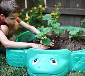 how to use sandbox as a vegetable planter