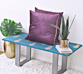 s 14 beautiful benches that ll make your summer more enjoyable, A fun stenciled seat