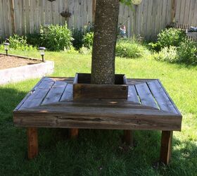 s 14 beautiful benches that ll make your summer more enjoyable, A reclaimed wood tree bench