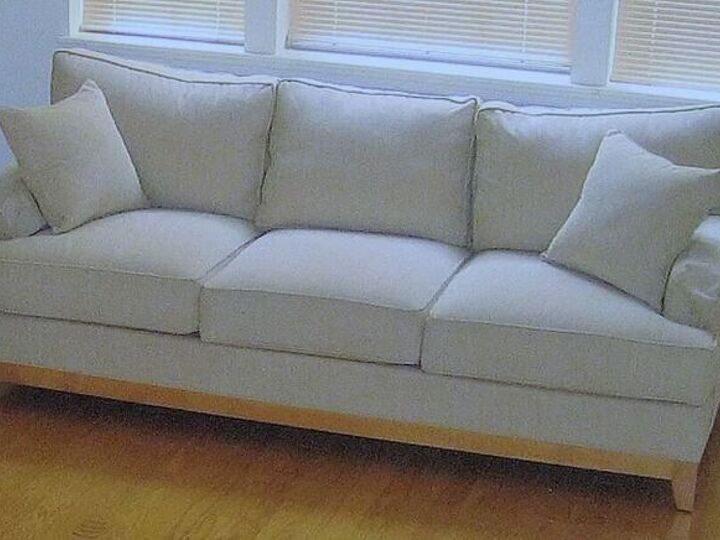 q has anyone removed a wood base from sofa and attached legs