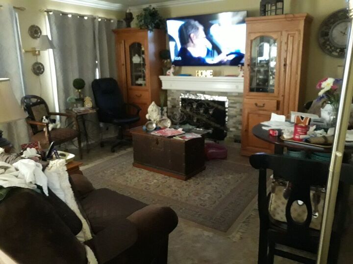 q i have a small 14 by 14 family room with fireplace on one wall