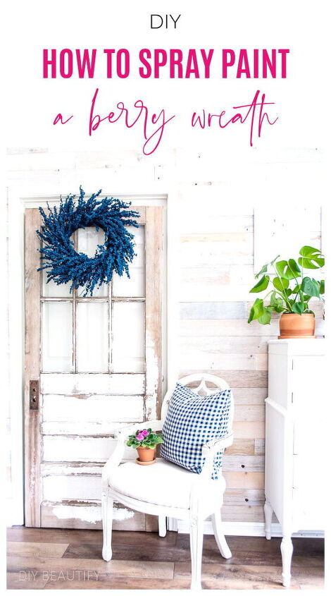 how to upcycle a thrift store berry wreath