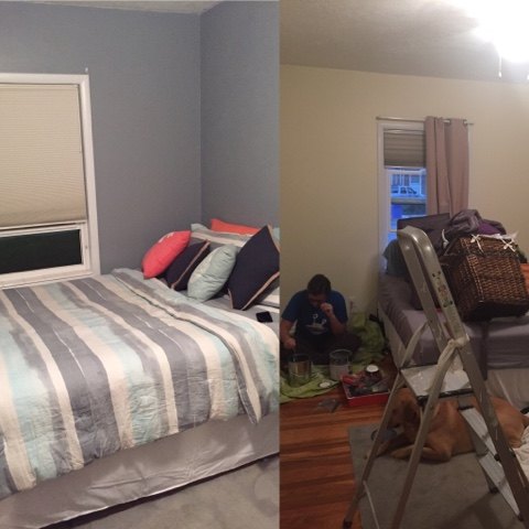 pintar el dormitorio principal pequeo gris