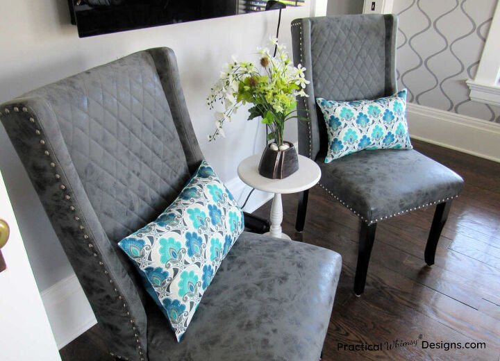 how to make a pillow out of a placemat, Decorative pillow on chairs