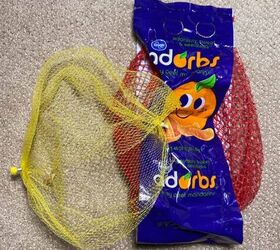 Use empty mesh bags to keep your home clean this week