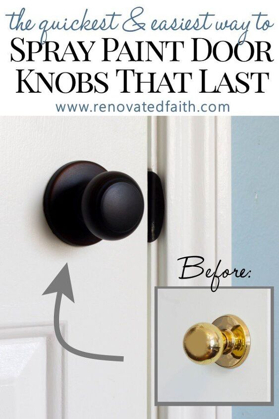 the easiest quickest way to spray paint door knobs that last with v