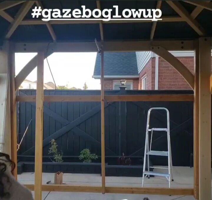 give your gazebo a custom look, Frame down the middle