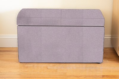 how to upholster a storage bench that ll make you smile, before