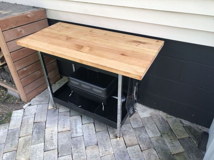 s 15 ideas for people who are serious about their backyard bbqs, This rolling grill table