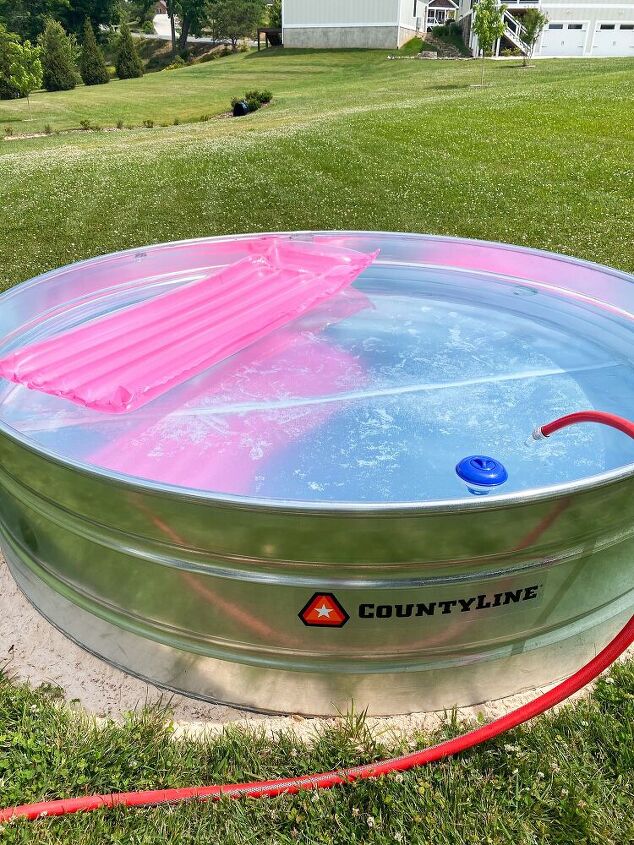 diy stock tank pool, Here you can see my floating chlorine dispenser