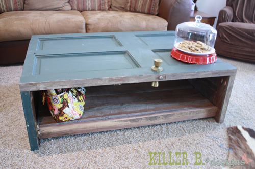 s 14 clever ways to use old doors, An inexpensive coffee table