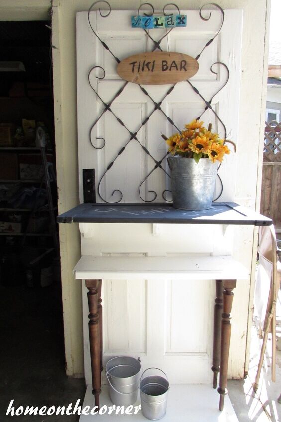 s 14 clever ways to use old doors, A fun drinks station