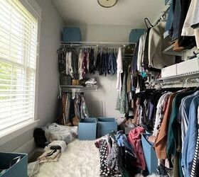 Her closet was a dump, so she took out all of her shoes and did THIS