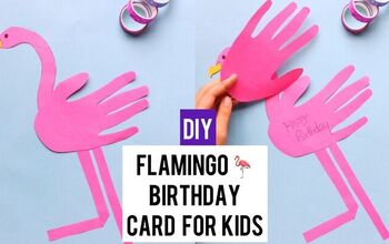  Como fazer um cartão de aniversário de flamingo (artesanato infantil)