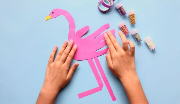como fazer um carto de aniversrio de flamingo artesanato infantil