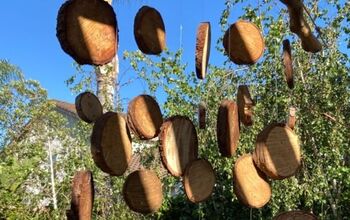 Campanas de viento de galletas de madera de la naturaleza