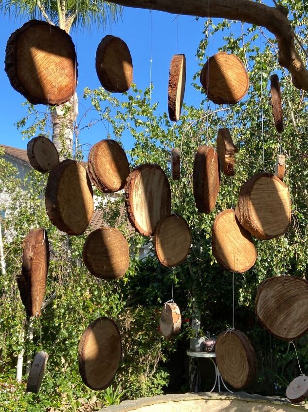 campanas de viento de galletas de madera de la naturaleza, Mis campanas de viento r sticas