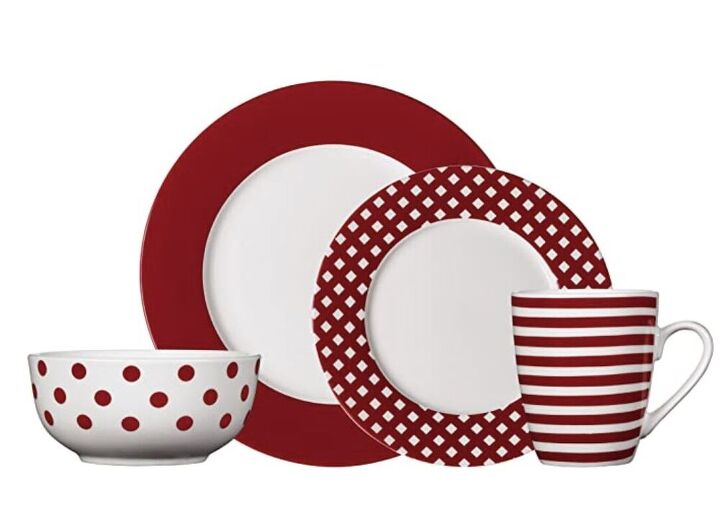 the best homemade 4th of july patriotic decorations, Red and White Dinner Set