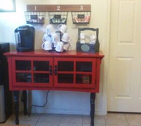 10 ways to transform your old tv cabinet, A bright coffee bar