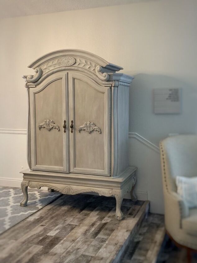10 ways to transform your old tv cabinet, This French country inspired armoire