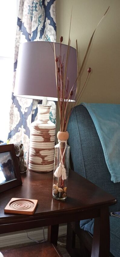 1 2 3 vaso decorativo com produtos do departamento de flores da dollar tree, amarrar a borla