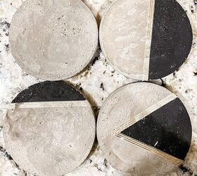 s rest your drinks on these 16 ultra cool coasters, Modern geometric concrete coasters