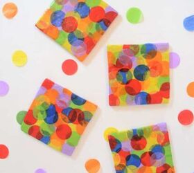 s rest your drinks on these 16 ultra cool coasters, Fun confetti squares
