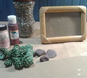 how to make a faux succulent garden with pine cones, Items to Gather